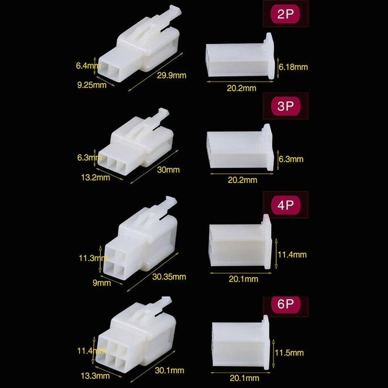 Mustpoint 380Pcs Motorcycle Car Electrical 2.8mm 2/3/4/6 Pin Wire Connectors Terminal Kit - Image 3
